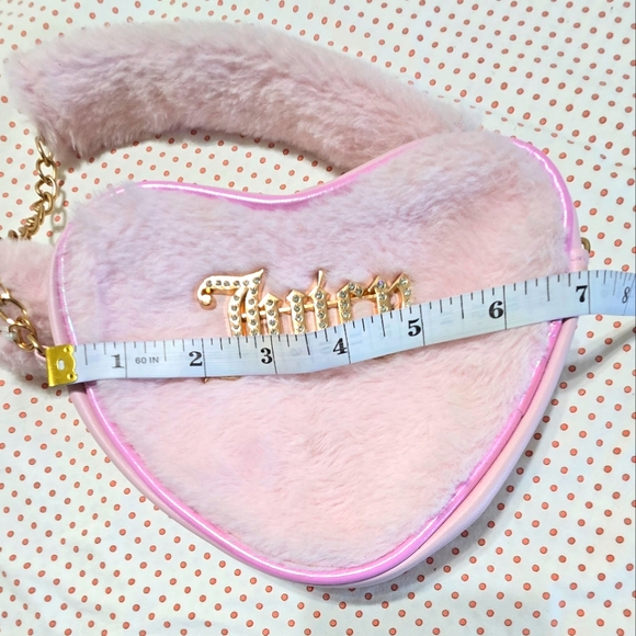 Juicy Couture Pink Heart-Shaped Faux Fur Mini Bag - Picture 4 of 8
